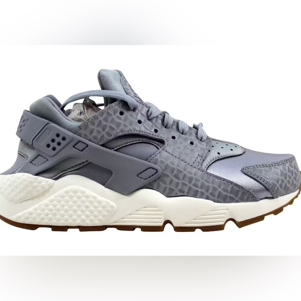 Women Nike Air Huarache Run Premium Wolf Grey-Sail